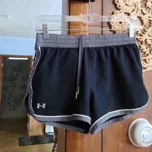 Under Armour Black and Gray Athletic Running Shorts